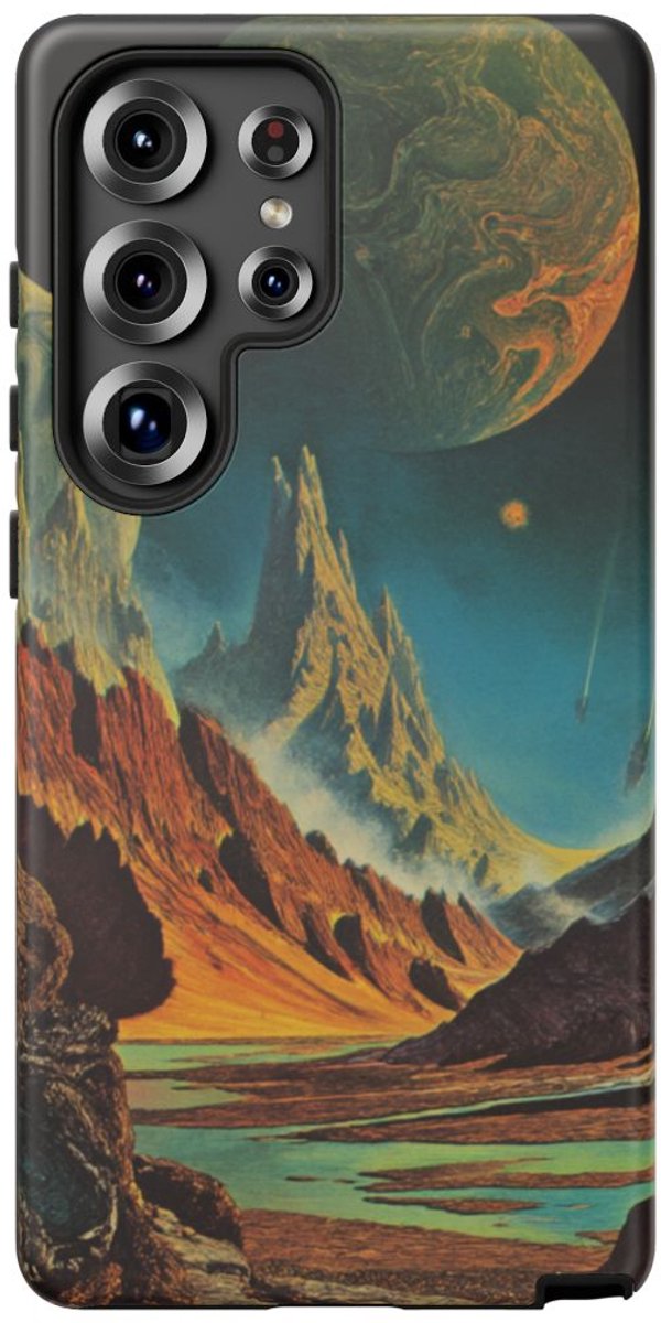 Surrealistisch Buitenaards Landschap – Telefoonhoesje Geschikt voor Galaxy S25 Ultra