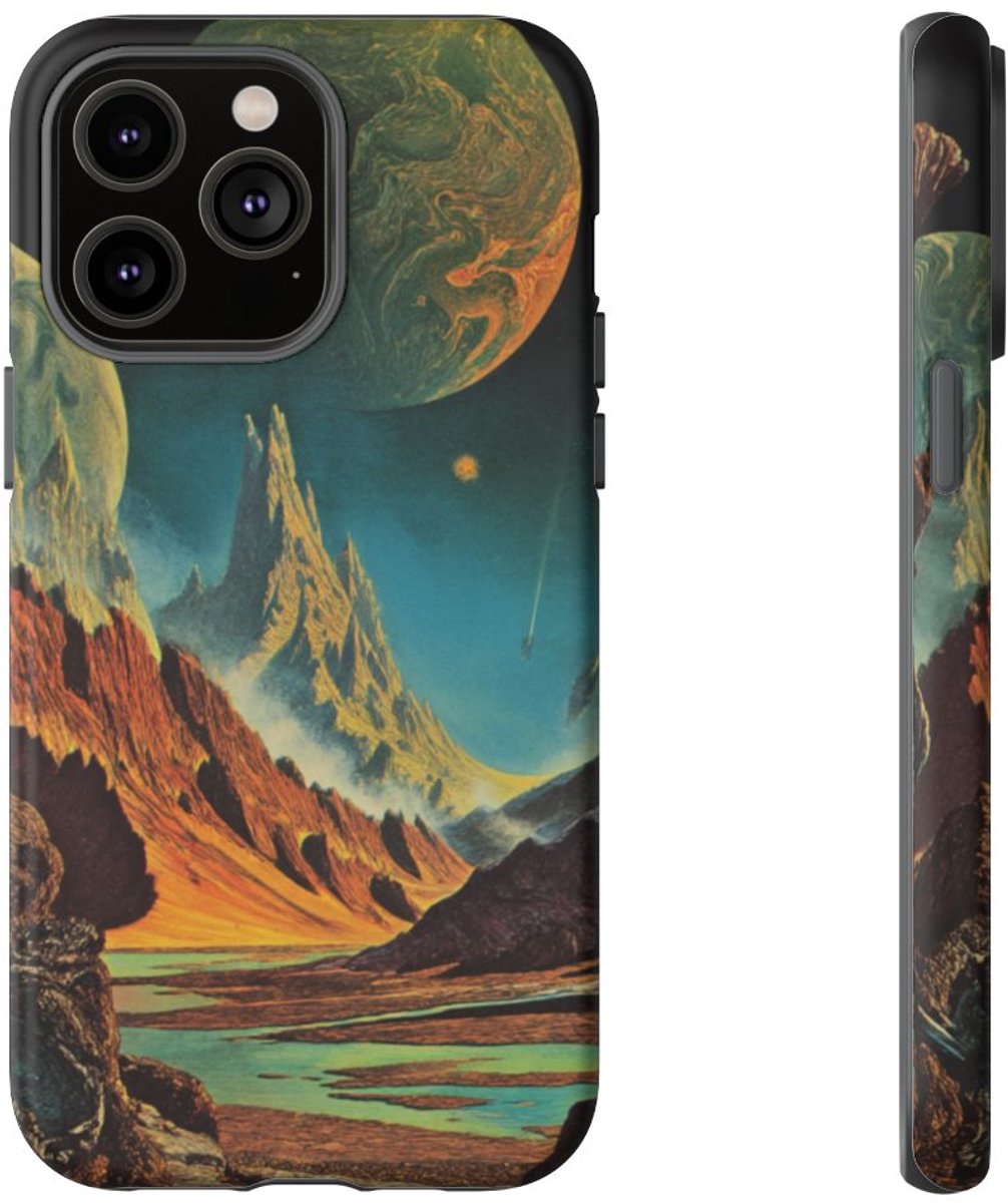 Surrealistisch Buitenaards Landschap – Telefoonhoesje Geschikt voor iPhone 14 Pro Max
