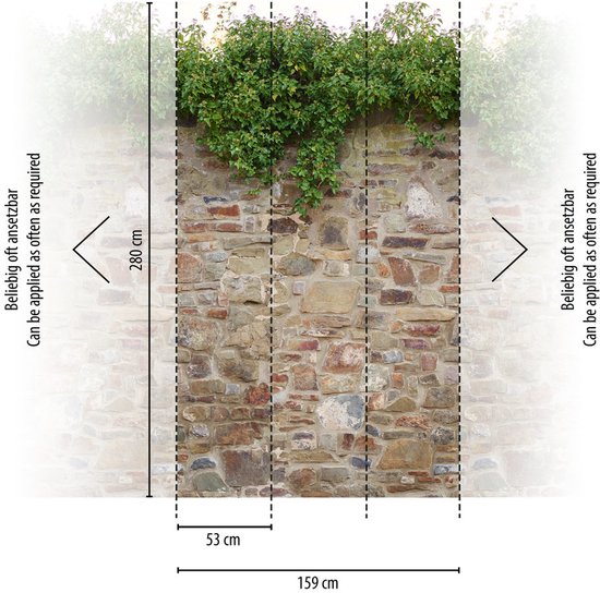 FOND D'ÉCRAN PHOTO ROCHERS AVEC LIERRE | Industriel - Beige Marron Vert - Livingwalls The Wall II