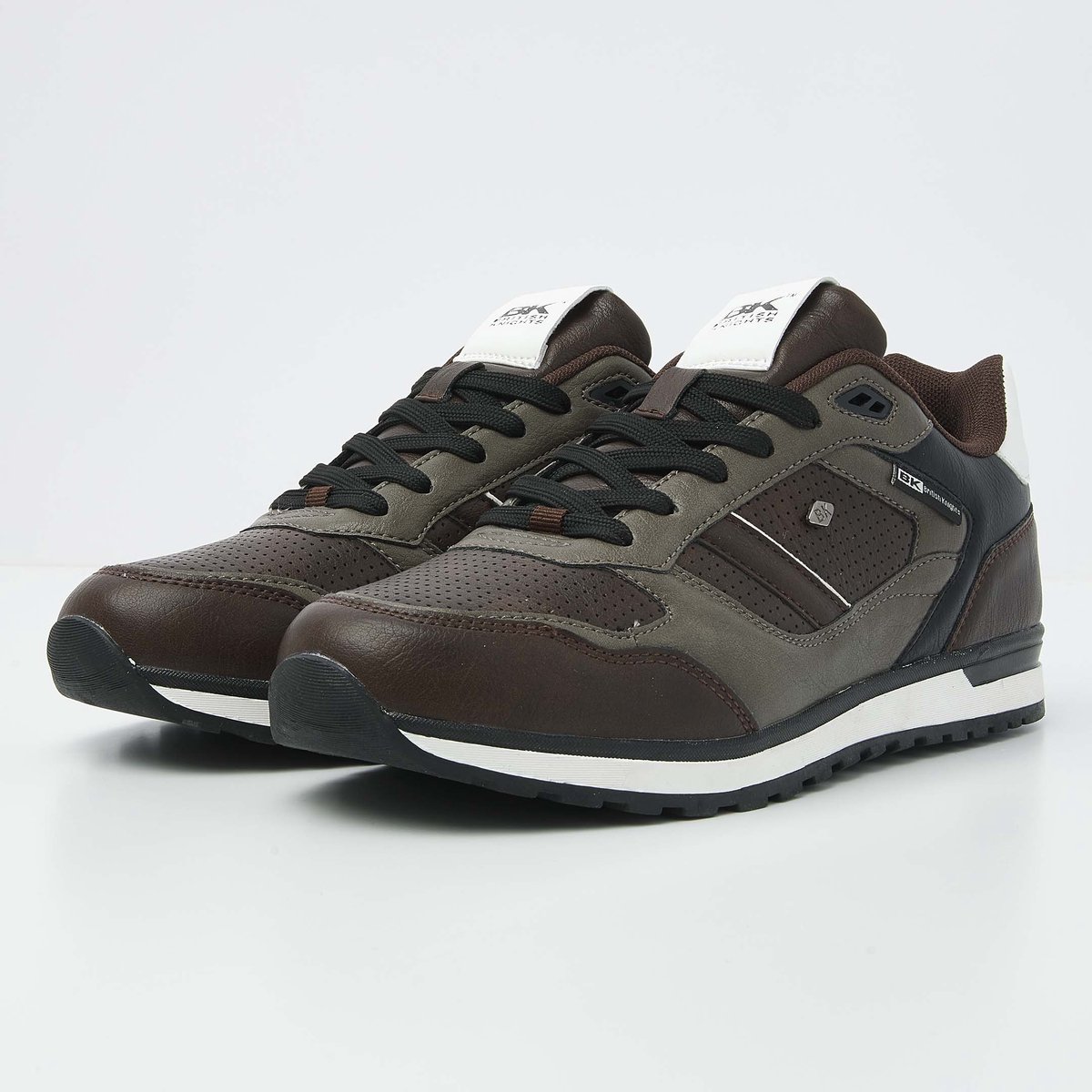 British Knights BK CLASSOR- Laag Donker bruin Taupe Zwart Wit