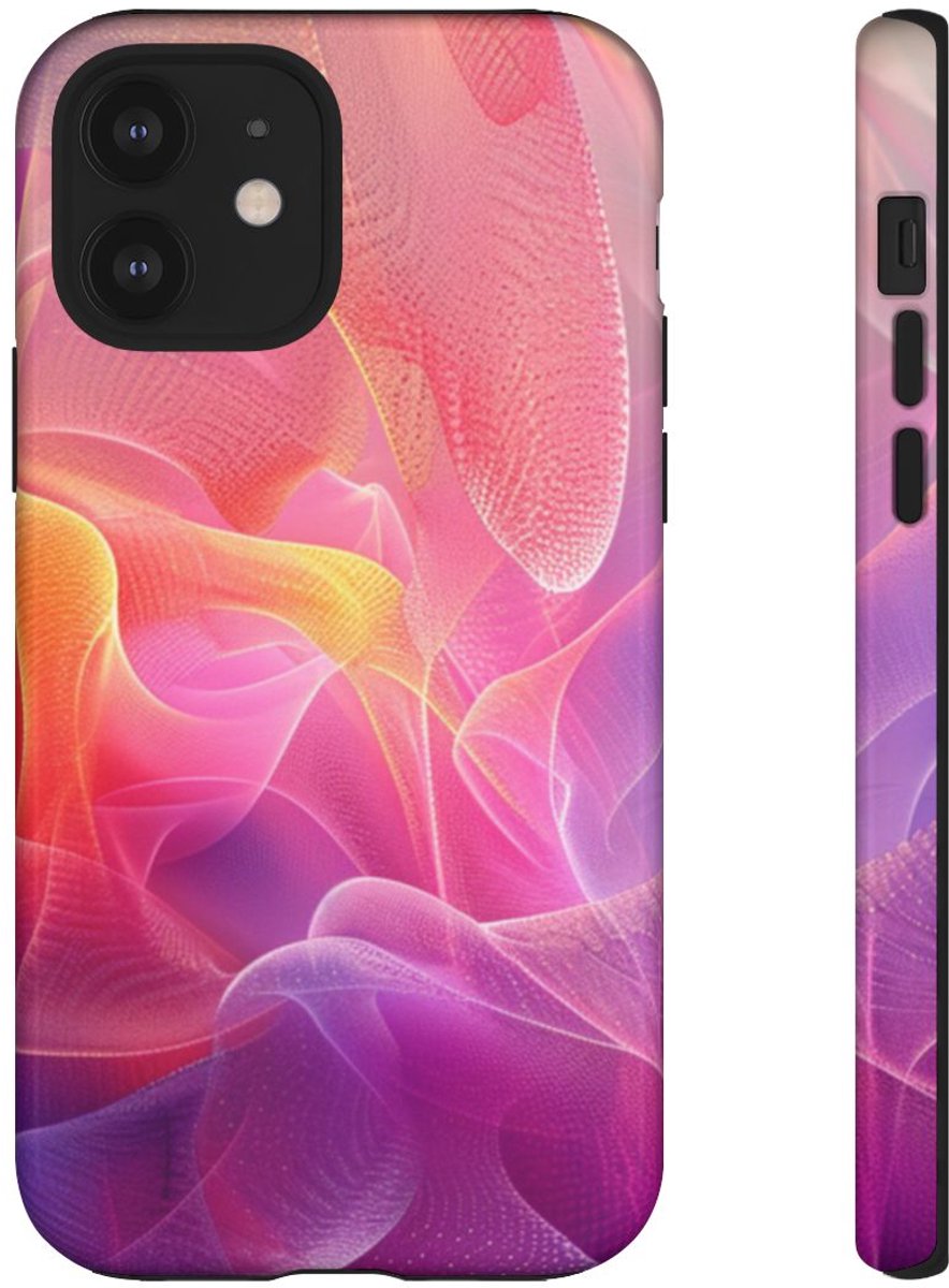 Kleurrijk Abstract Lichtfractal Design – Telefoonhoesje Geschikt voor iPhone 12