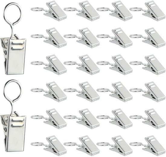 50 Pièces De Crochets De Rideaux Crochets à Rideaux En Métal