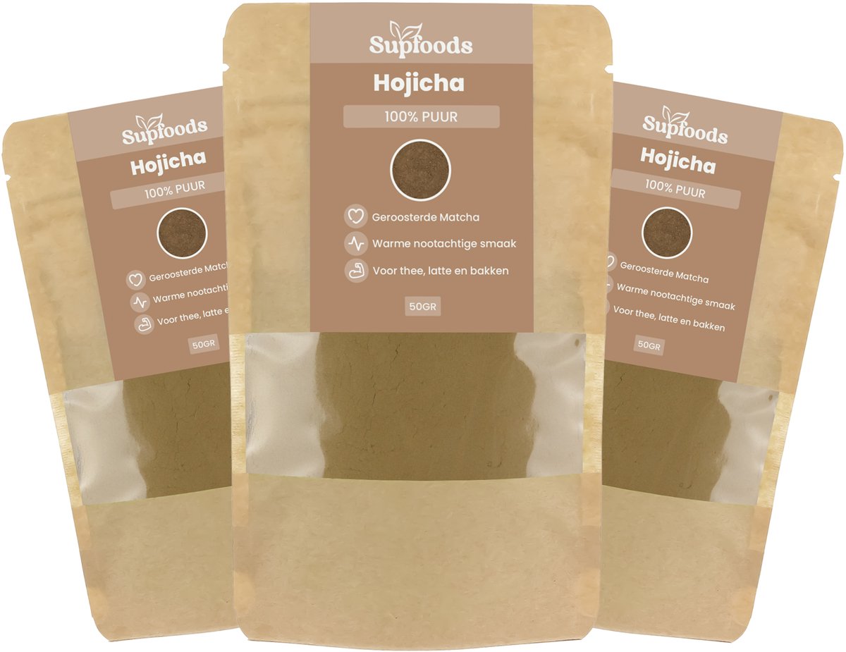 Hojicha Poeder - Geroosterde Matcha - 100% Puur - 250gram - Hojicha Bevat van nature Antioxidanten - Heerlijk als Matcha Latte en Matcha Thee