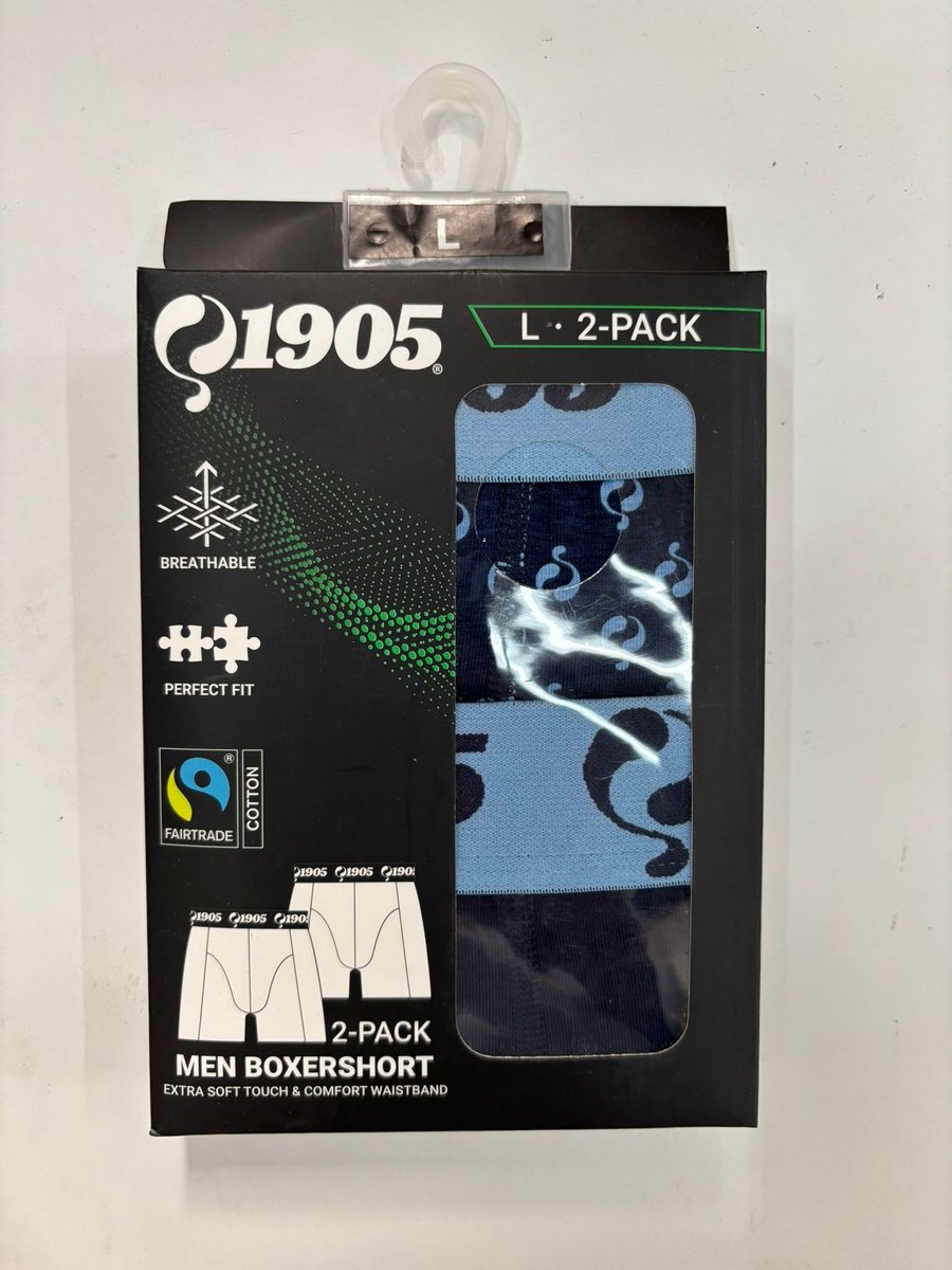2 stuks Q1905-Quick Heren boxershot- Donker Blauw-XXL