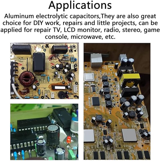 460Pcs Elektrolytische Condensator Kit - Inline Aluminium Elektrolytische Condensator Assortiment Kit - 6.3V 50V Groen - Elektronica Onderdelen