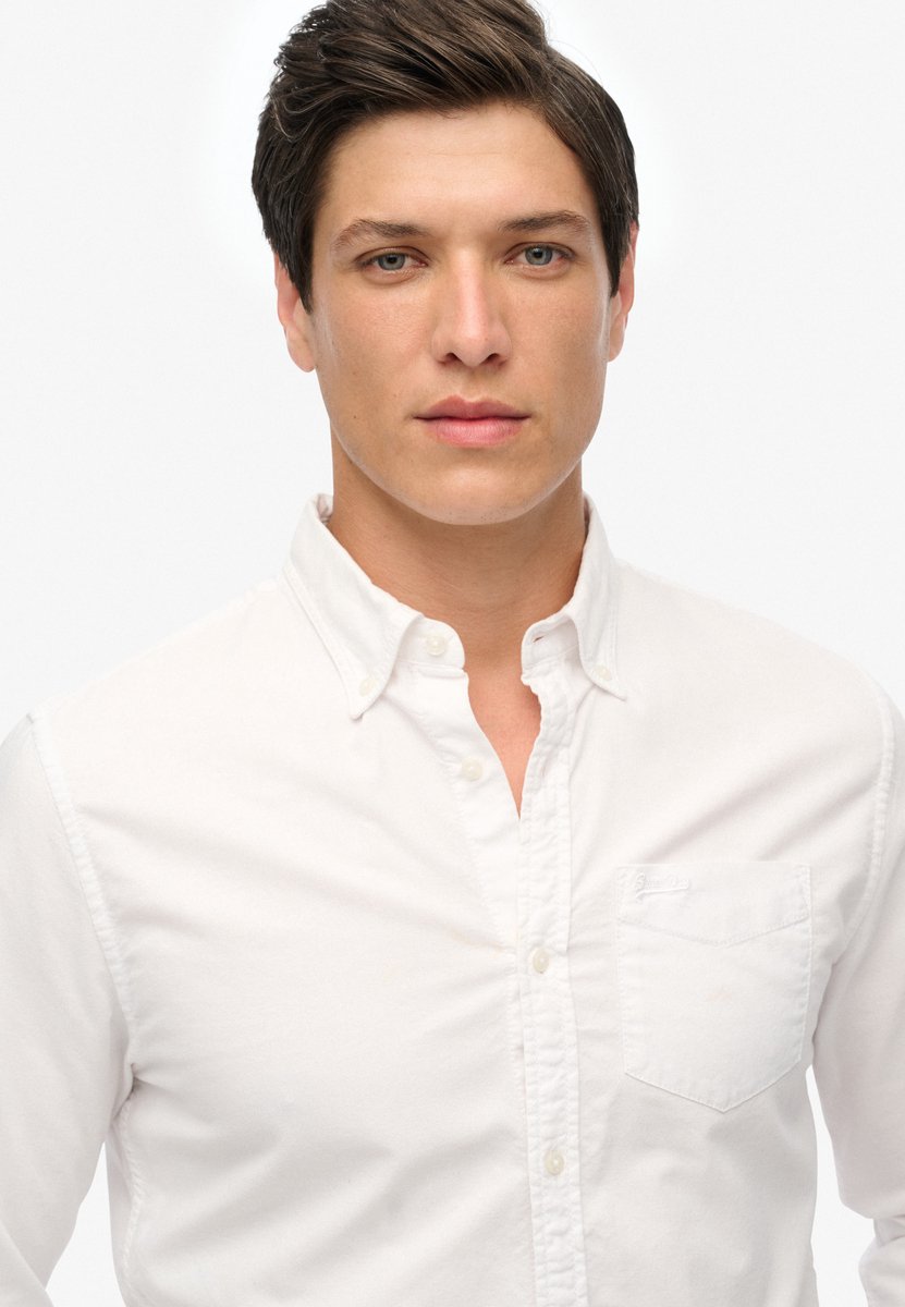 Superdry Oxford overhemd met lange mouwen Heren Lange mouwen shirts Optic