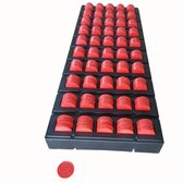 Jetons 500 Stuks met Telbak – Rode rood Consumptiemunten Ø28mm – Telbak uit 10 delen is Stapelbaar & Uitbreidbaar