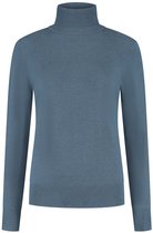 DAMES COLTRUI - Glad Gebreid - Viscose - Kleur Jeansblauw - Maat M
