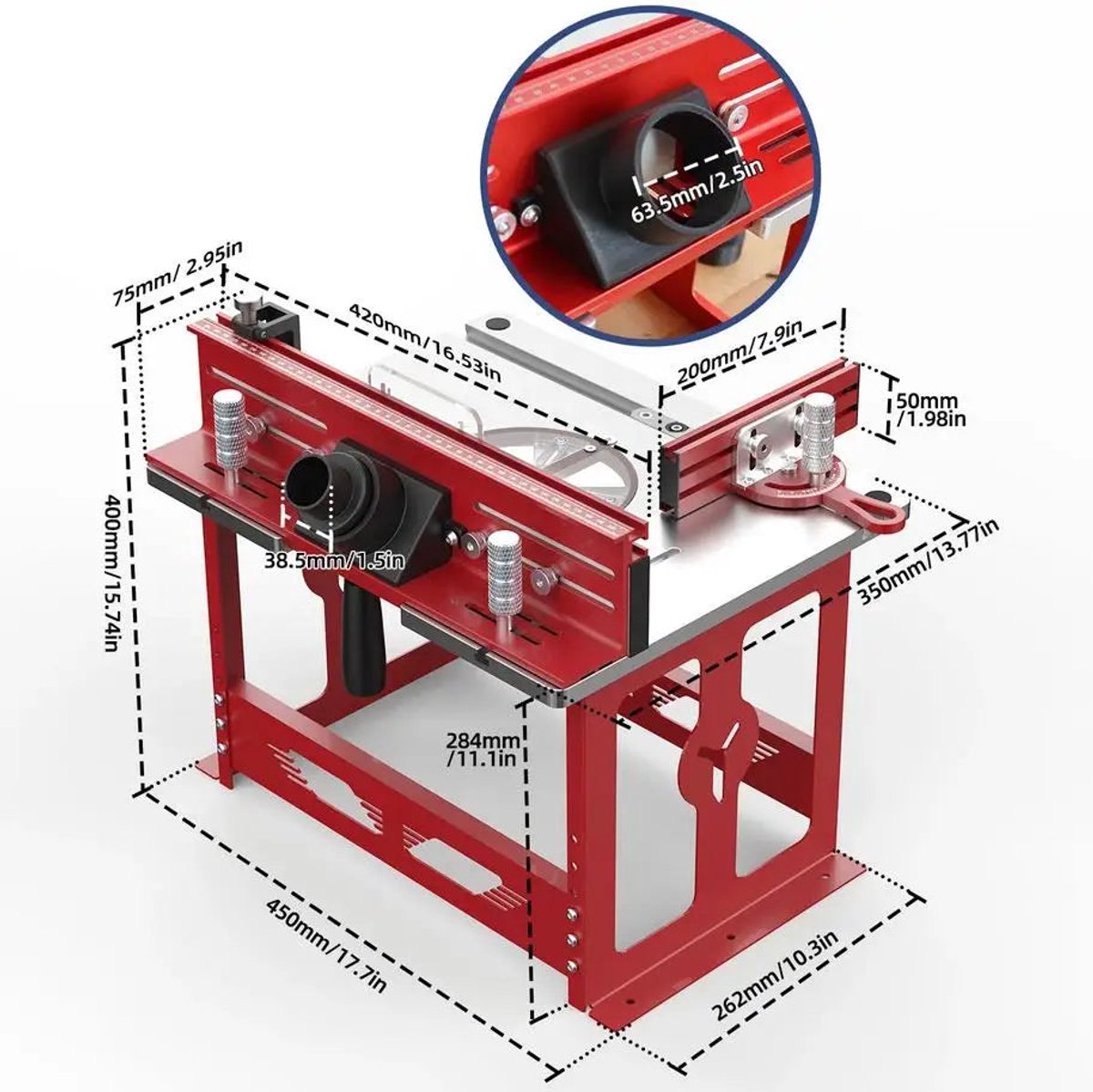 QWORK® Multifunktions-Arbeitstisch, Frästisch Arbeitstisch Maschine, Kreuztisch, für