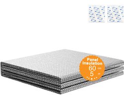 Aufun Radiatorfolie - Verwarming isolatiefolie - Dubbele Aluminium Luchtkussenfolie Dakisolatie - Gealuminiseerde Isolatiefolie - Isolatie Verwarming - Verlaagt het Gasgebruik- 0.6x5m