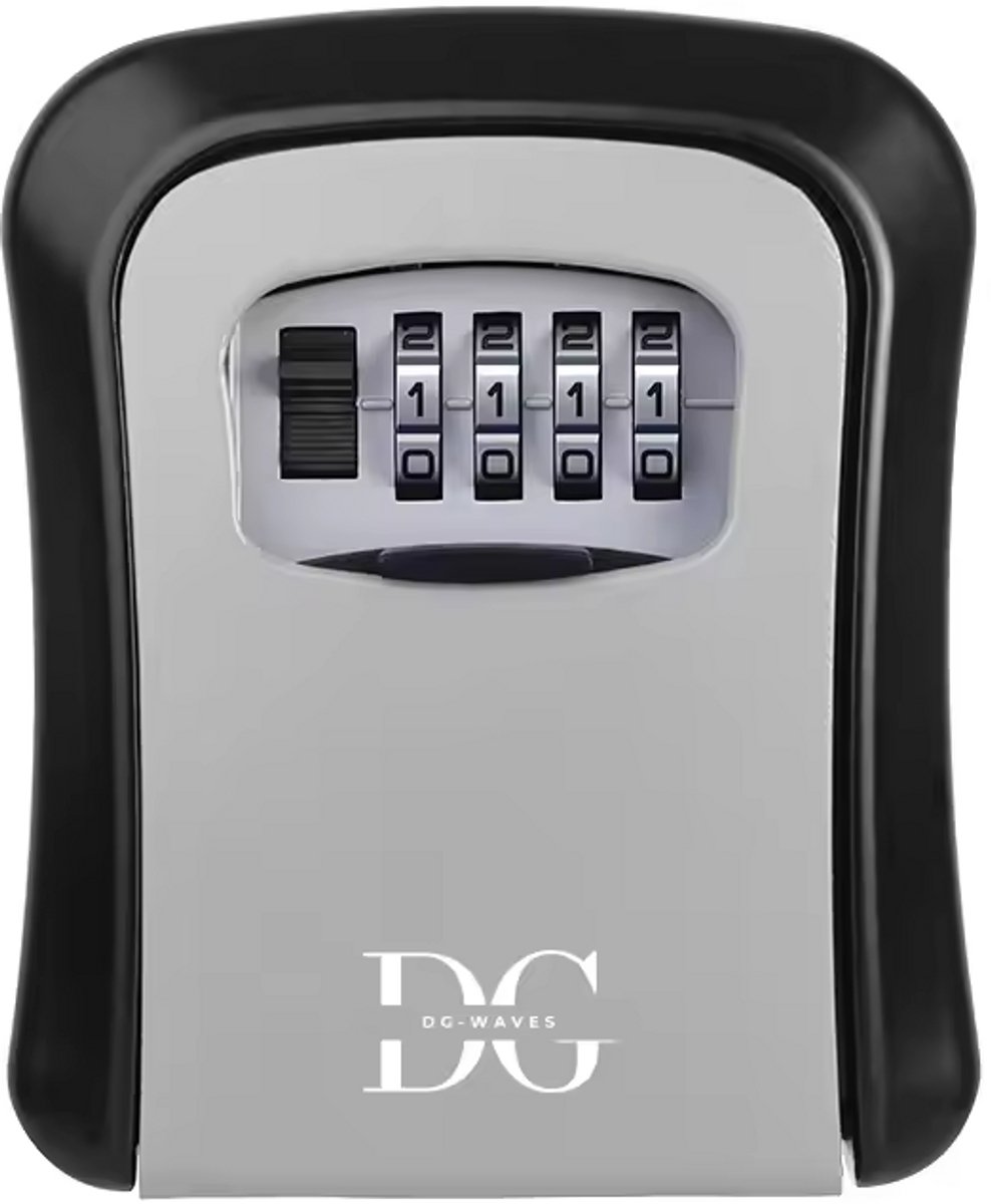 Sleutelkluis voor buiten en binnen | Sleutelkastje met 4 cijferig Code Slot | Weerbestendig Sleutelbox Aluminium Metaal | Key Lock Box | Ideaal voor AirBNB, Makelaars, Bedrijven en Woning | sleutelkastje | sleutelkastje buiten met code | DG WAVES