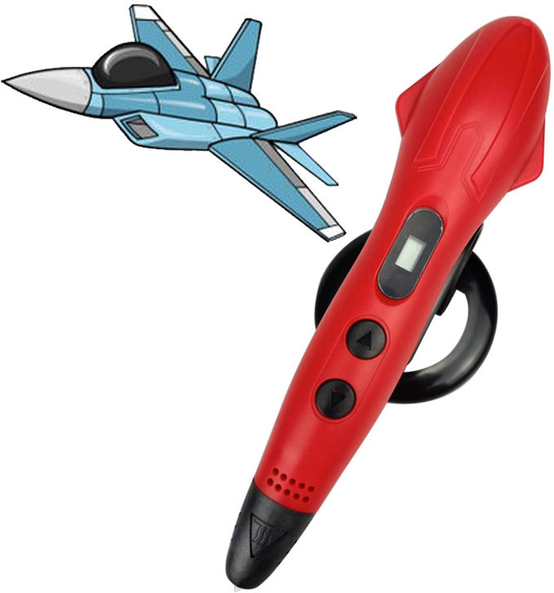 Slimme 3D-schilderpen voor kinderen, creatieve 3D-printpen - Rood