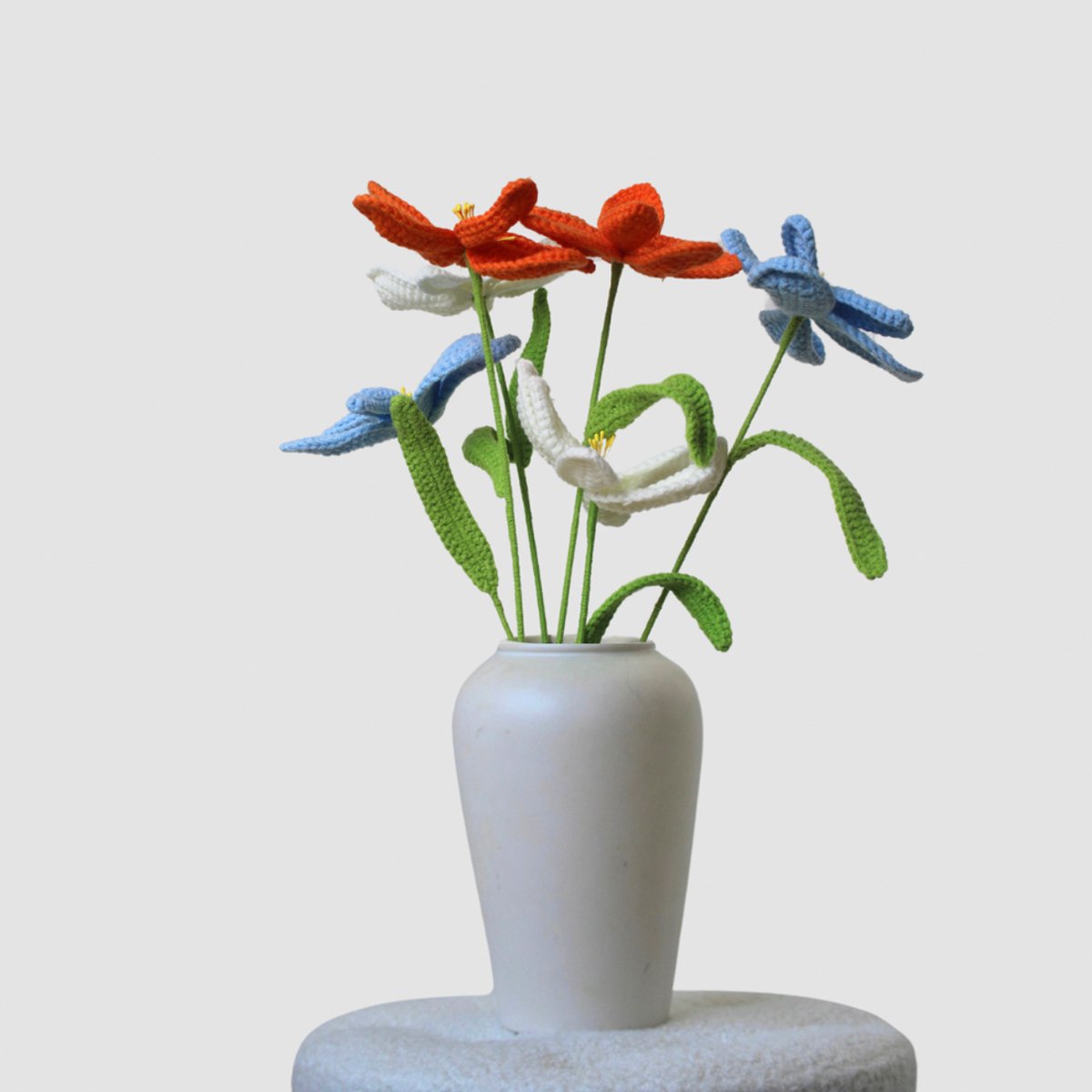 Woolbloom - kunstbloemen - Gehaakte Bloemenboeket - Laura - interieurdecoratie - onderhoudsvrij