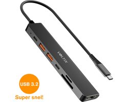 Voltix Pro USB Hub – USB Hub – HDMI splitter – USB C Hub – SD kaart lezer – HDMI naar USB C – USB Splitter