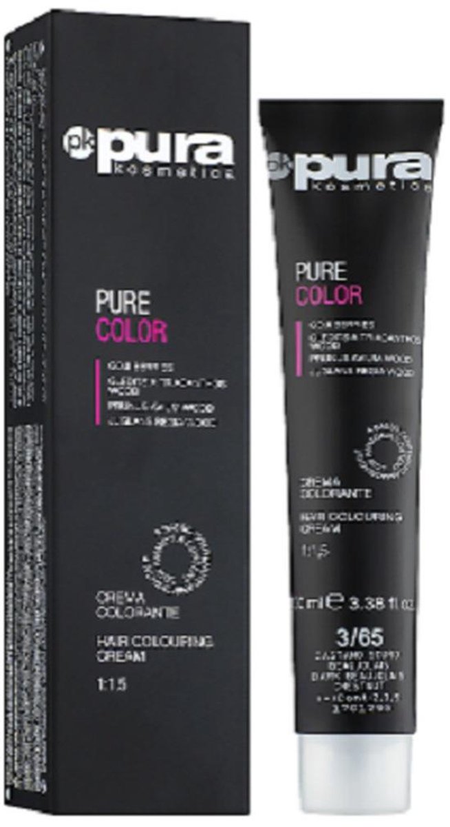 Pura Kosmetica Pure Color - Kleurcrème 7/1 Medium Asblond 100 ml
