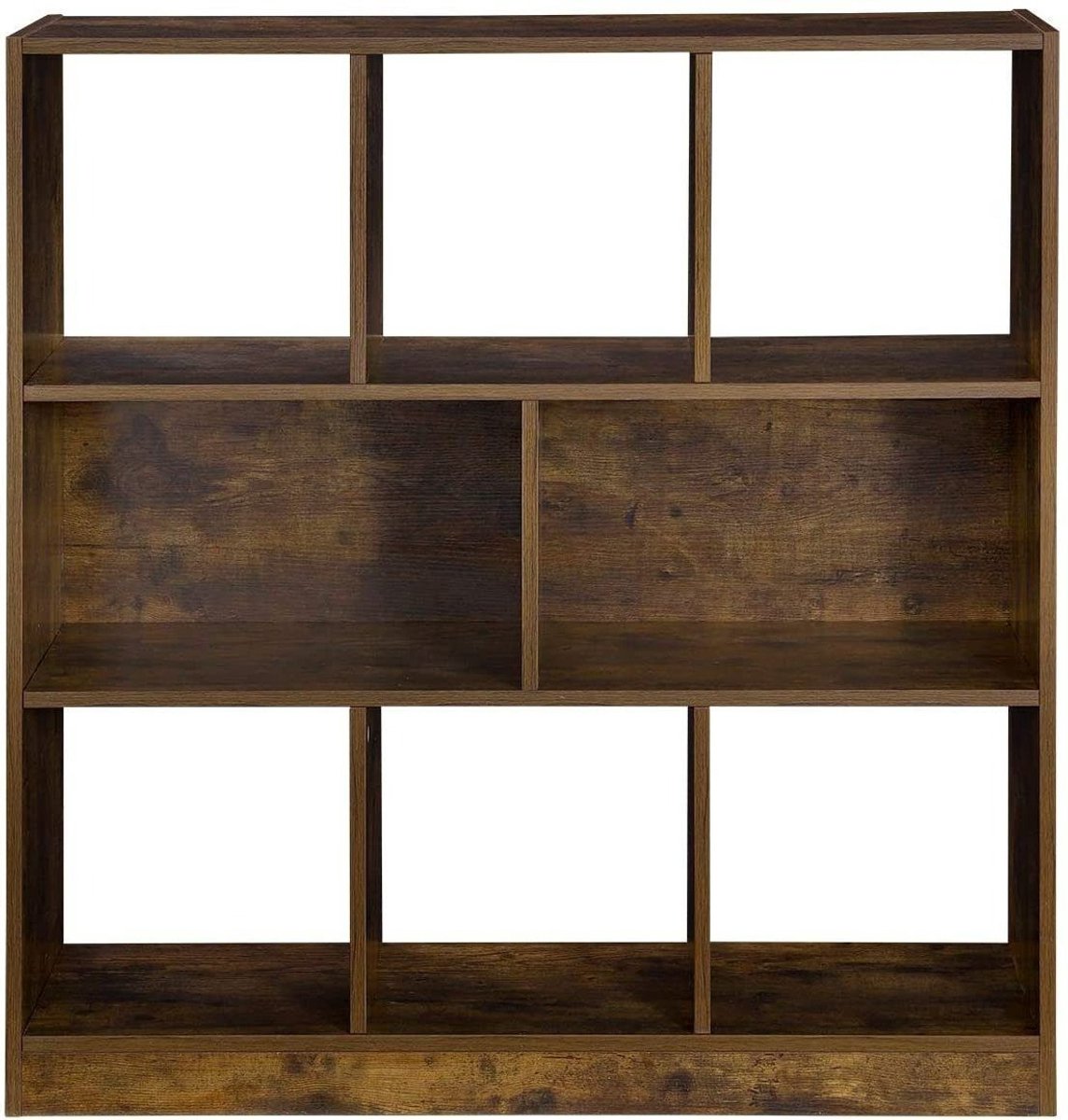 Hoppa! Boekenkast 8 Vakken - Bruin - Hout - 97.5 x 30 x 100 cm (B x D x H)