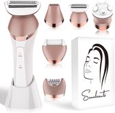 Bol.com Sansbeauté® 6-in-1 Ladyshave Gezicht - Oksels - Benen - Bikinilijn - Scheerapparaat Vrouw - Epilator - Epileerapparaat D... aanbieding