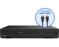 Philips TAEP200 - DVD-speler met CD-ondersteuning - Inclusief HDMI Kabel - Zwart
