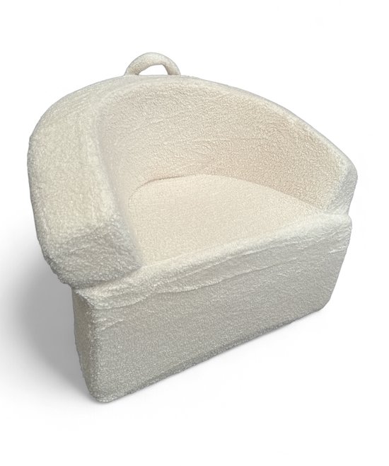 Liefjes & Co Teddy XL Fluffy Sofa - Kinderfauteuils - Kinderstoel - Kindersofa - Wit