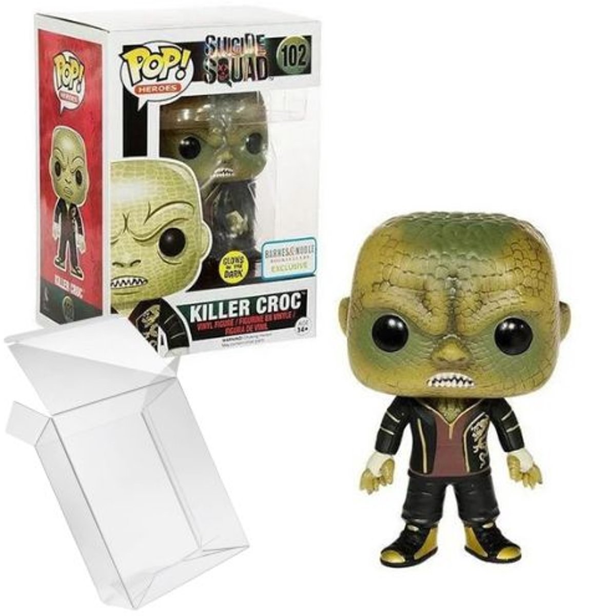 Funko Pop! Heroes: Suicide Squad - Killer Croc #102 Glow in the Dark Barnes & Noble Exclusive