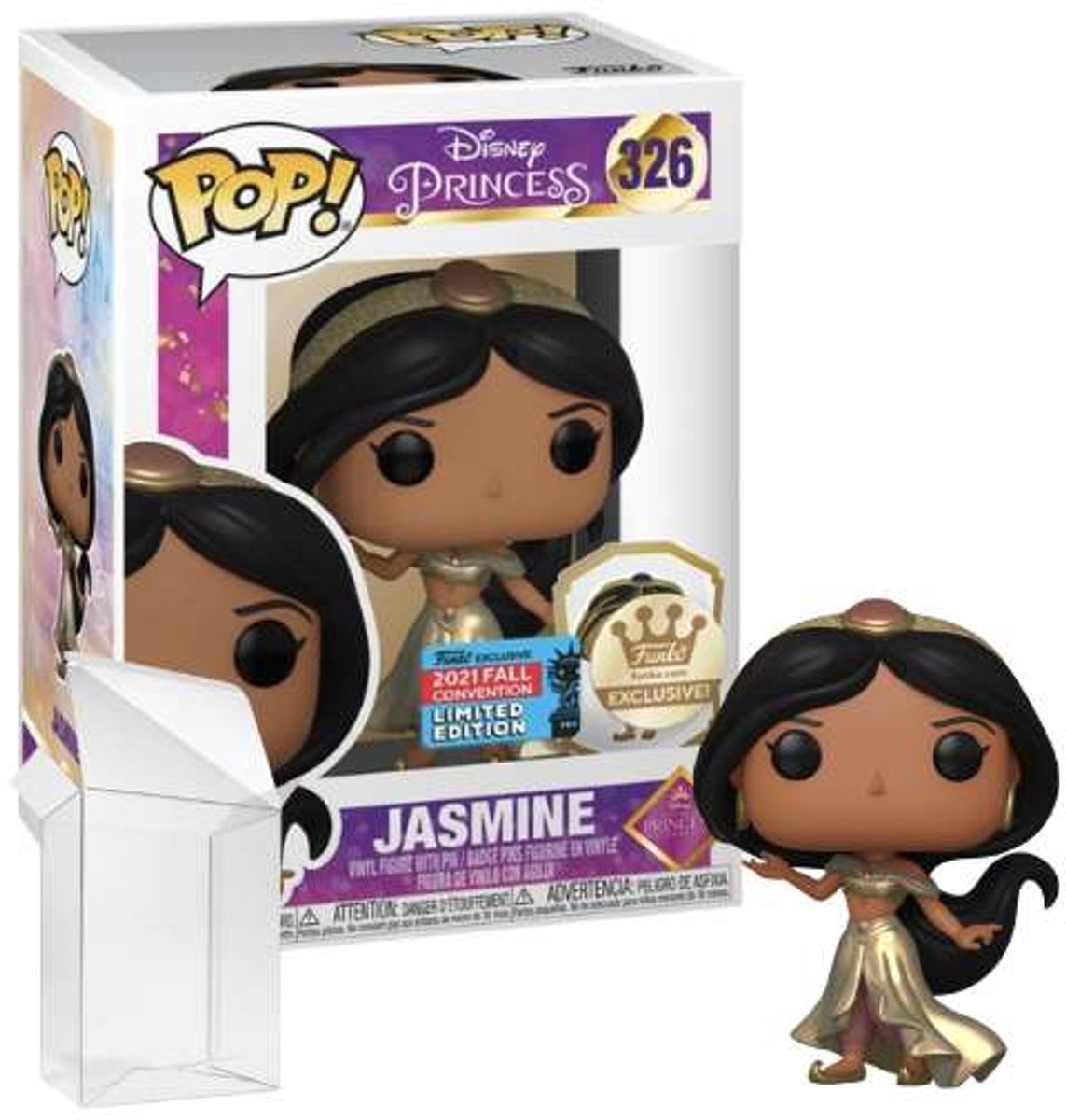 Funko Pop! Disney: Aladdin - Jasmine #326 with Pin Funko Exclusive Convention
