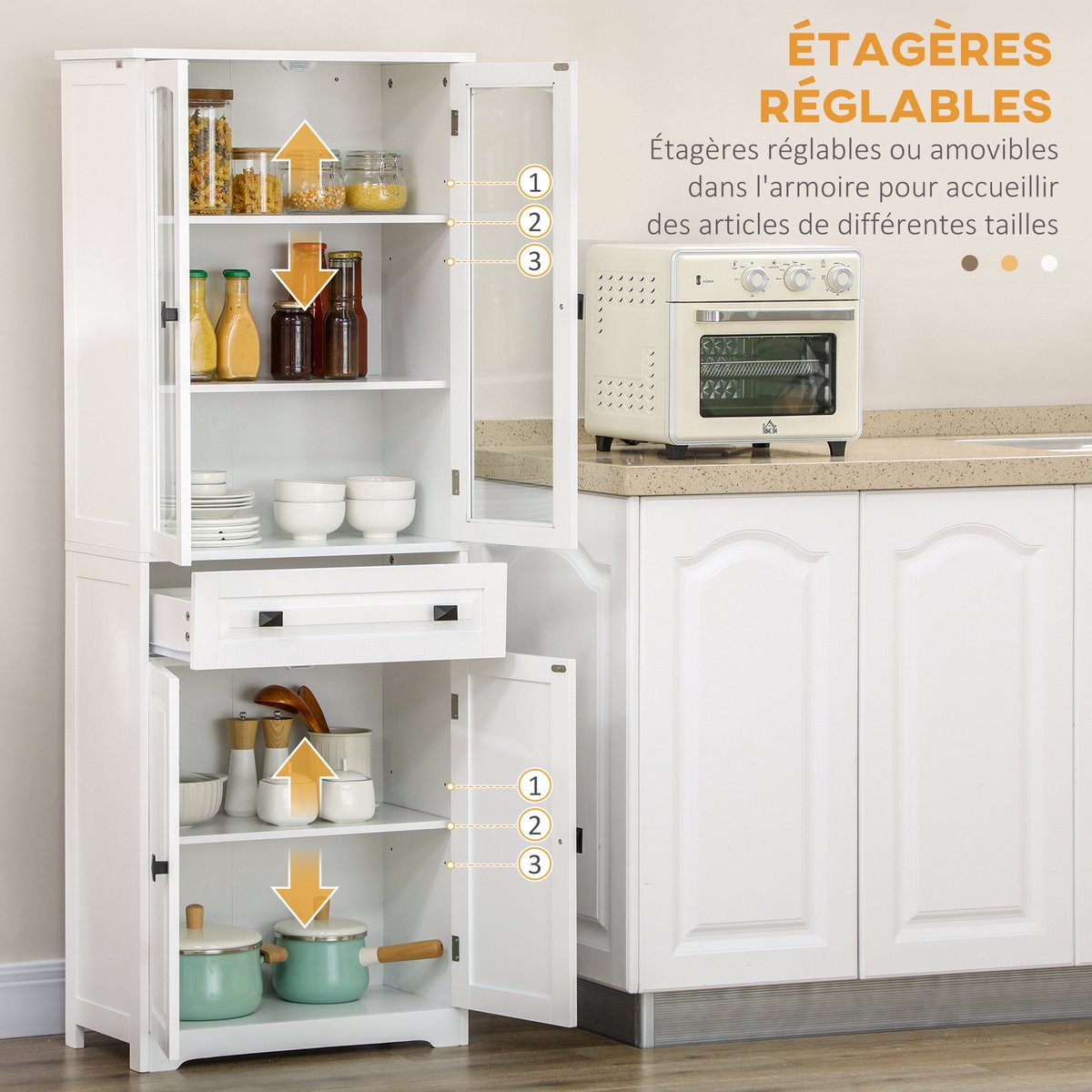 HOMCOM-Keukenpantry-60x30x160cm-Bois-Blanc