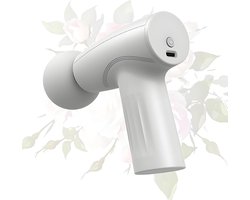Mini-massagepistool - Draagbare spiertherapie, diepe weefselpercussiemassage voor atleten, pijnverlichting en herstel, stille technologie, 6 opzetstukken, voor mannen en vrouwen, wit