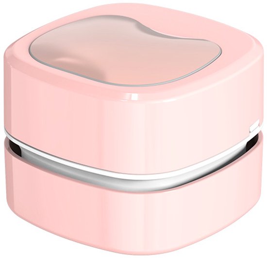 Desktop stofzuiger, draagbare mini, kleine handstofzuiger, toetsenbord, desktop stofzuiger - roze