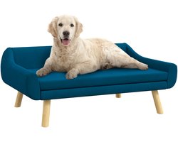 PawHut-Huisdierenbank-102x58.5x42.5cm-Polyester-Blauw