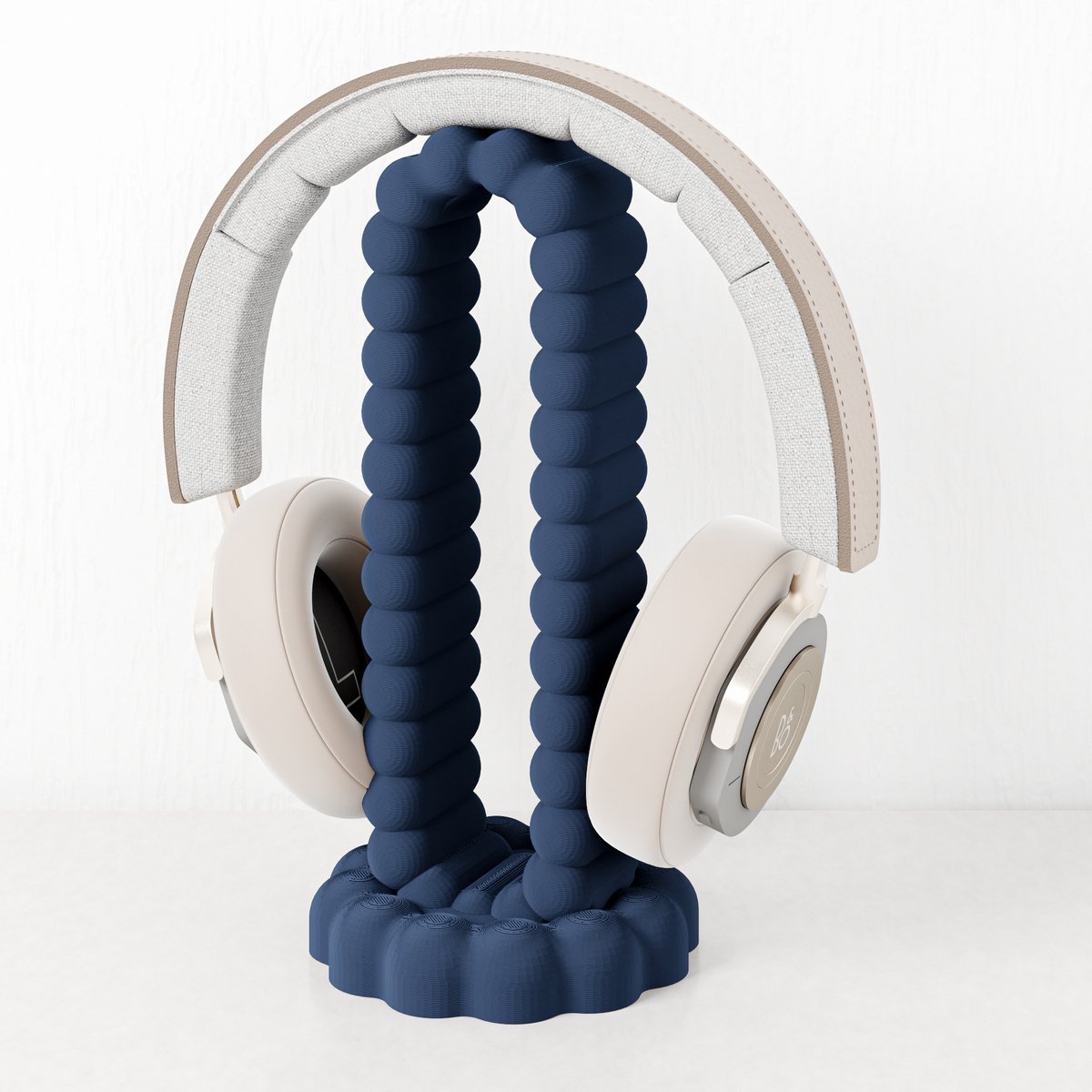 Headset houder blauw - Fleuriek koptelefoon houder - Headset stand bureau accessoire - Pastel kawaii headphone stand - Game accessoires voor koptelefoon