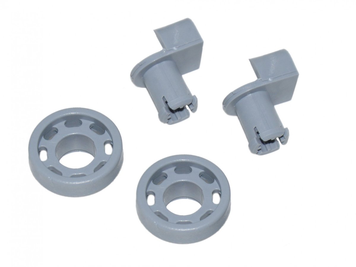 Multaparts® wielen bovenkorf vaatwasser - set van 2 stuks - | Afmetingen Ø 23,5 mm wiel, 21,5 mm hoog | O.a. geschikt voor AEG, Atag, Bauknecht, Bosch, Gaggenau, Gorenje, Siemens e.a. | Alternatieve wieltjes voor 00424717