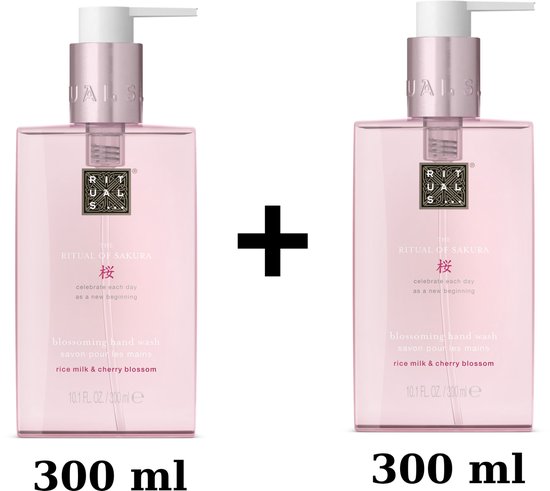 Rituals of Sakura - 2 X Hand Wash Zeep 300 ml = 600 ml + Gift bag