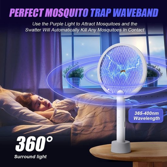 Elektrische vliegenmepper – Oplaadbare insectenverdelger – Muggenmepper ...