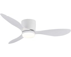 Nivard Plafondventilator - Met Verlichting - Plafond Ventilator - Met Lamp - Plafonniere Met Ventilator - Met Licht - Wit - 106cm