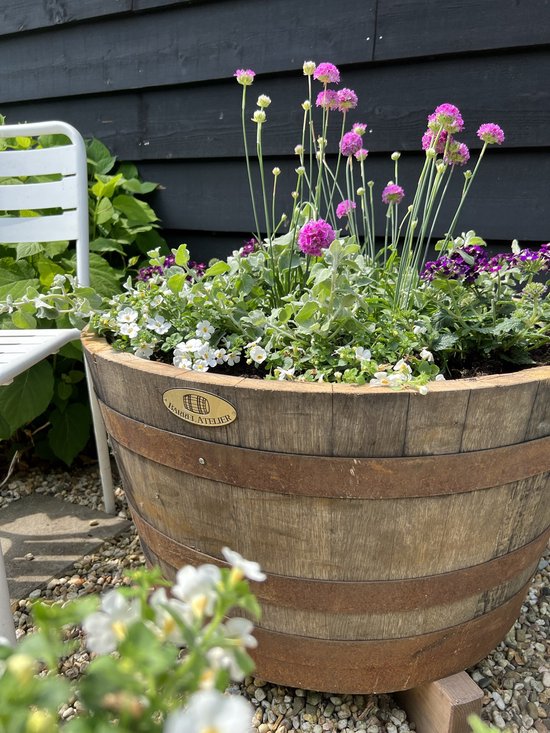 Whiskyvat Kuip 1/2 240l. (authentiek) / Houten Plantenkuip / Plantenbak hout / Kuip voor Bomen