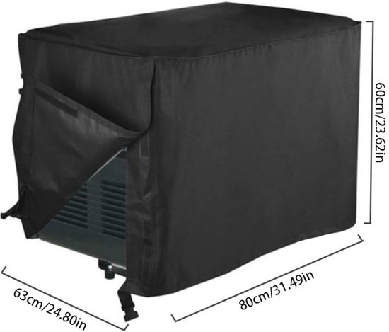 800D Oxford Wasserdichte Generator Abdeckung für den Außenbereich, Outdoor Garden Patio Universell Generatoren Staubschutzhülle passend für die meisten Generatoren 3000-5000 Watt (80 x 60 x 60 cm