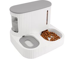 Belle Vous Automatische Zwaartekracht 2 in 1 DierVoer & Water Dispenser - 850 ml Capaciteit - Voedselkom voor Grote & Kleine Honden, Katten, Kittens & Puppy’s - Makkelijk Reinigen, Droogvoer Geschikt