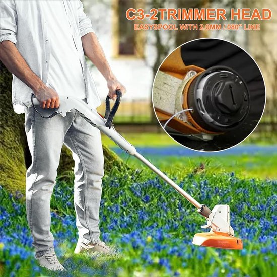 maaikop - Trimmer Spoelen Vervangende Spoel - voor Parkside PRT 550 A1/B2/C3 maaispoel - 4 stuks - met maaikop - trimmen en maaien - onkruid wieden - tuinaccessoires - Accessoires voor grasmaaiers van Merkloos	 — afbeelding 3