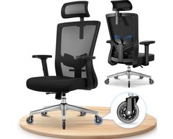 Elekiatech Ergonomische Bureaustoel - Bureaustoel - met 90°-135°Rugleuning - Bureaustoelen voor Volwassenen - met Verstelbare Hoofdsteun, Armleuningen en Lendensteun - 150 Kg - Zwart Elekiatech Ergonomische Bureaustoel - Bureaustoel - met 90°-135°Rugleuning - Bureaustoelen voor Volwassenen - met Verstelbare Hoofdsteun, Armleuningen en Lendensteun - 150 Kg - Zwart