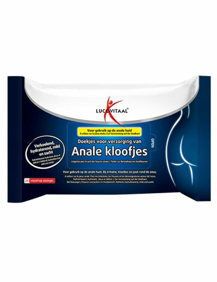 Goedkoopste 3x Lucovitaal Anale Kloofjes Doekjes 25 stuks