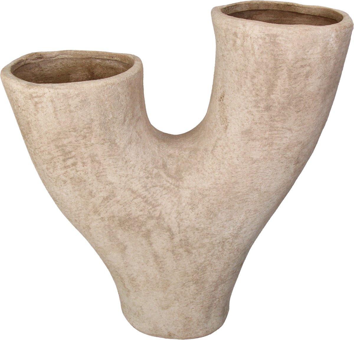 HD Collection Vaas Terracotta Ivoor 31x11.5x34cm Ivory