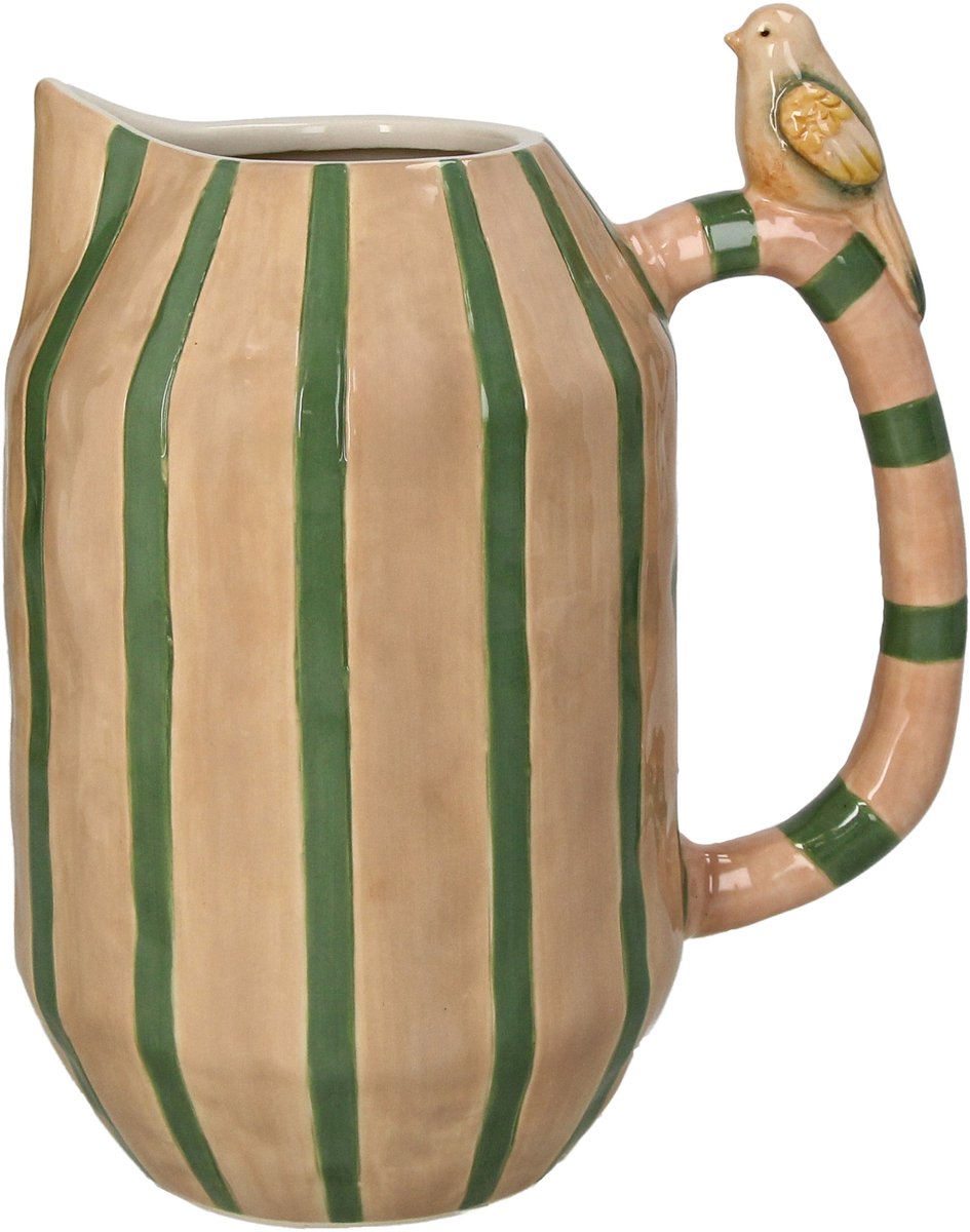 HD Collection Vaas Vogel Aardewerk 20,6x15x21,3cm Beige