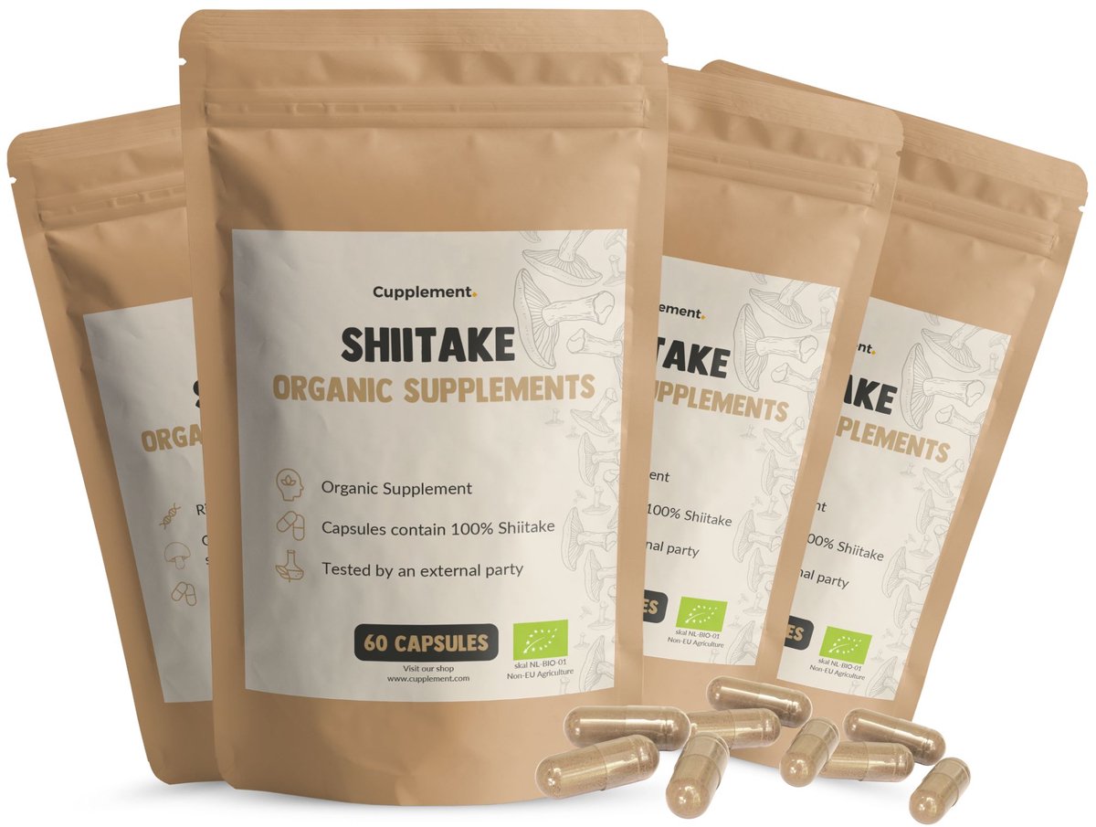 Goedkoopste Cupplement Shiitake 400MG 60 Vegan Capsules – Biologisch met AHCC – Lentinula Edodes voor Immuun & Vitaliteit – Inclusief Gratis Scoop – Geen Extract, Poeder of Gedroogde Paddenstoel – Mushroom Superfood Supplement – 30 Dagen Voorraad