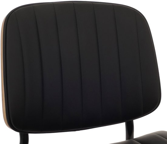 Set van 6 eetkamerstoelen MCW-O44, keukenstoel Stoel, gebogen hout kunstleer Oeko-Tex MVG ~ naturel, zwart