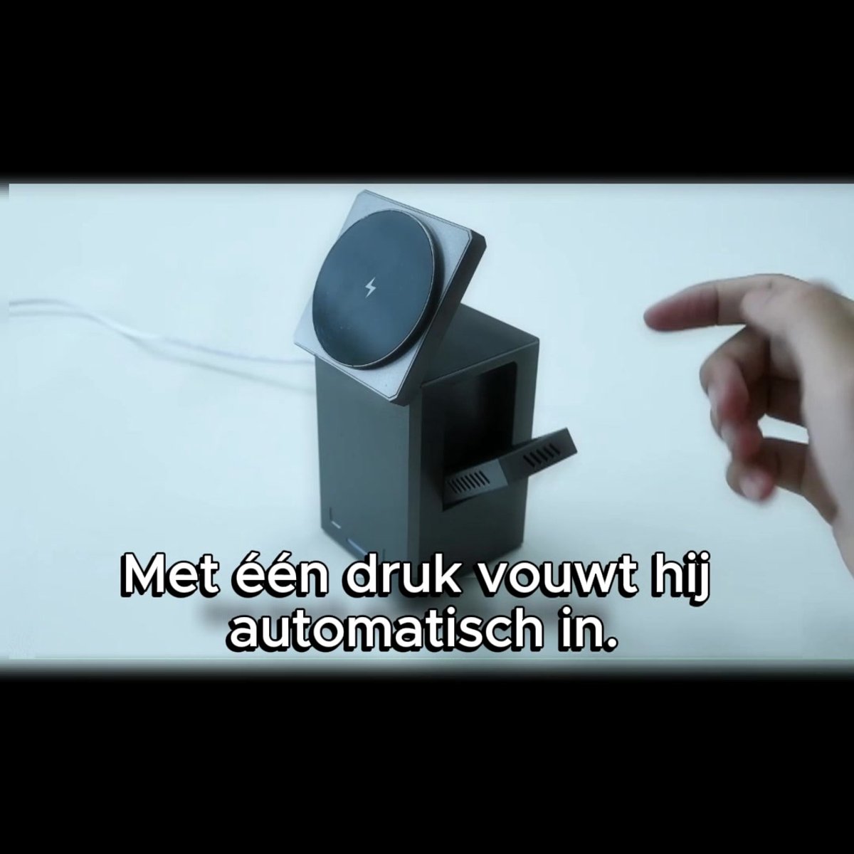 Co2CREA Harde Reiskoffer Voor Anker 3-in-1 MagSafe Draadloze Oplader – Alleen Hoes, Zwart, EVA, Met Handlus