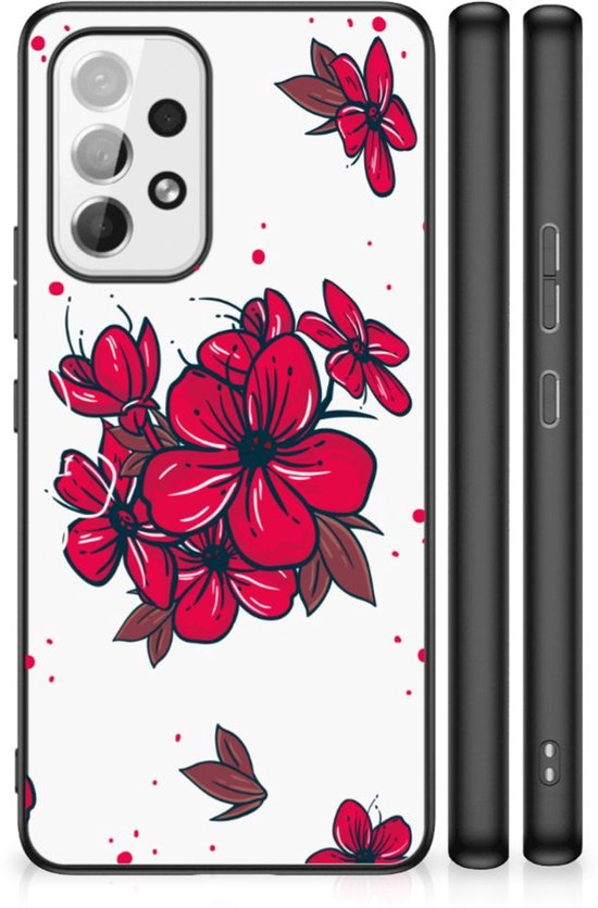 Coque de téléphone Samsung Galaxy A53 Photo Case avec bordure noire Blossom Red