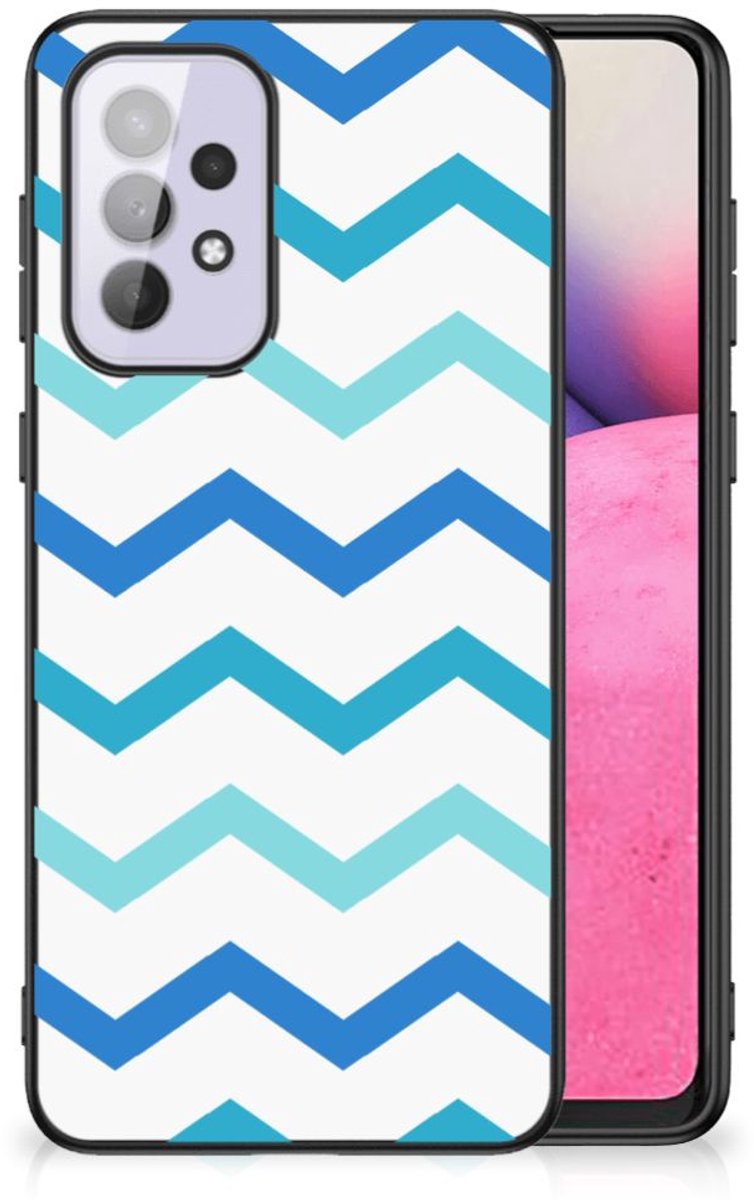 Back Cover voor Samsung Galaxy A33 5G Back Case Zigzag Blauw