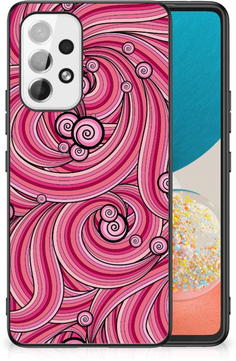 Samsung Galaxy A53 Leuk Telefoonhoesje Swirl Pink