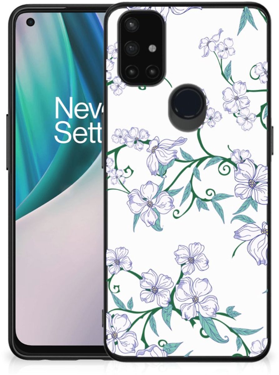 OnePlus Nord N10 5G Uniek Bloemen Hoesje Blossom White