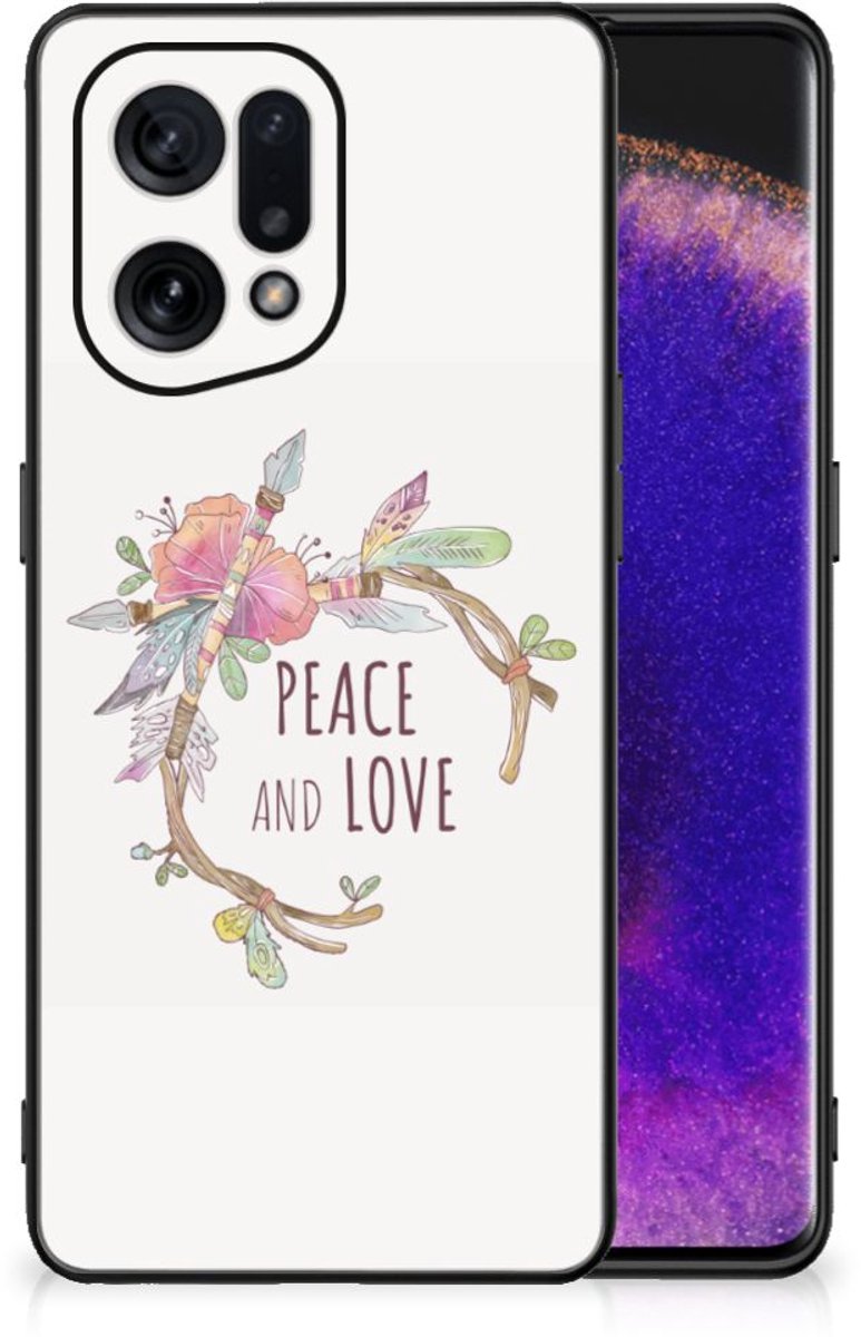 Back Cover voor OPPO Find X5 Hoesje Boho Text